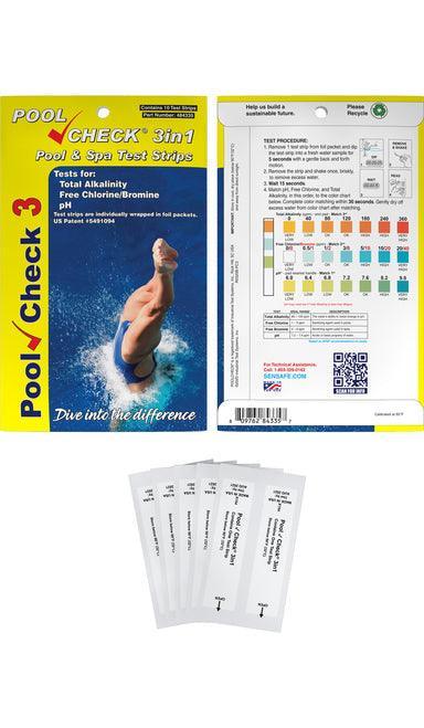 Pool Check® 3in1 Eco pack (Total Alkalinity, Free Chlorine/Bromine & pH) Pool & Spa. - Nano Clean Water Testing (Europe)