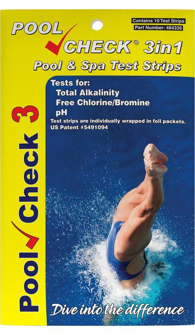 Pool Check® 3in1 Eco pack (Total Alkalinity, Free Chlorine/Bromine & pH) Pool & Spa. - Nano Clean Water Testing (Europe)