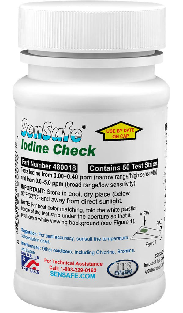 SenSafe® Iodine Check (Bottle of 50 tests) - Nano Clean Water Testing (Europe)