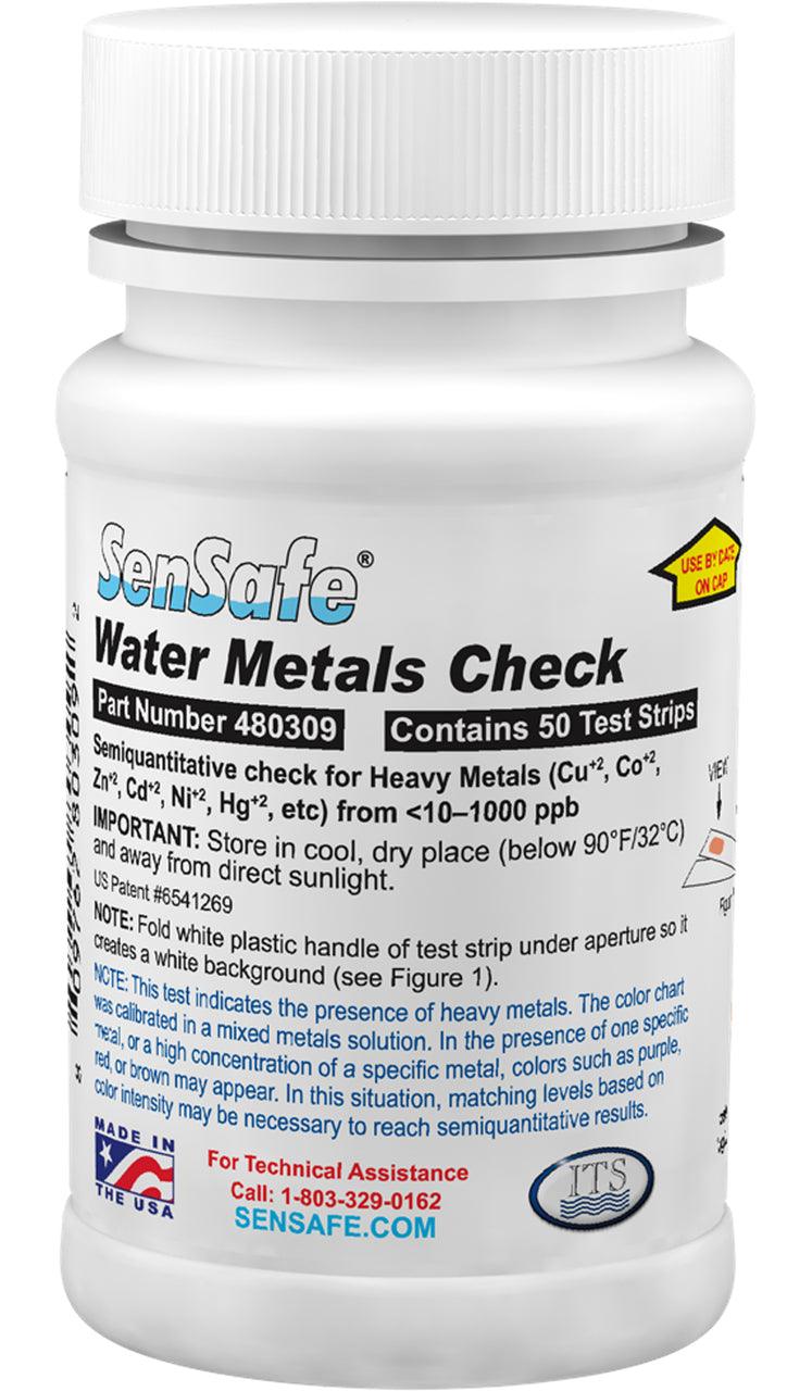 SenSafe® Water Metals Check (Bottle of 50 tests) - Nano Clean Water Testing (Europe)