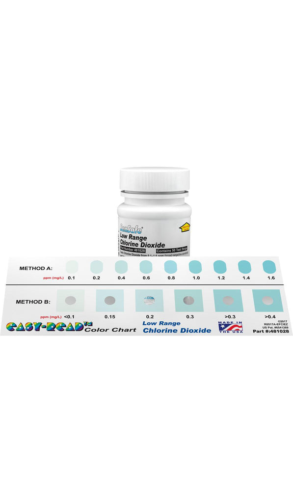 SenSafe® Low Range Chlorine Dioxide (Bottle of 50 tests) - Nano Clean Water Testing (Europe)