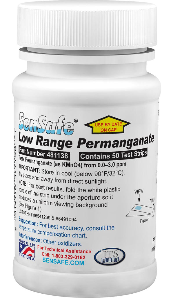 SenSafe® Low Range Permanganate Check (Bottle of 50 tests) - Nano Clean Water Testing (Europe)