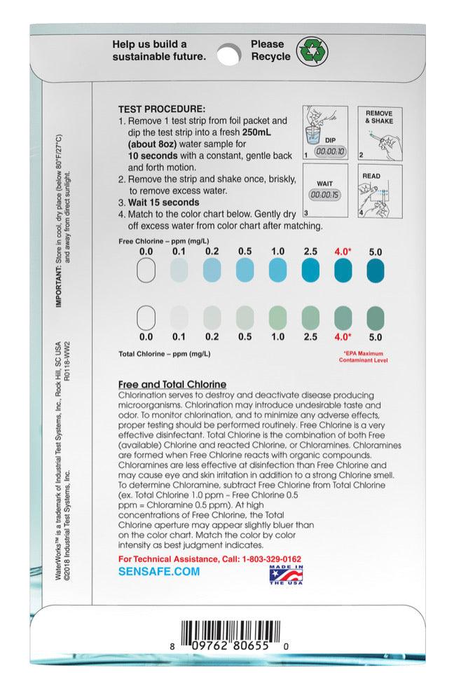 WaterWorks™ Free & Total Chlorine Eco Packs - Nano Clean Water Testing (Europe)