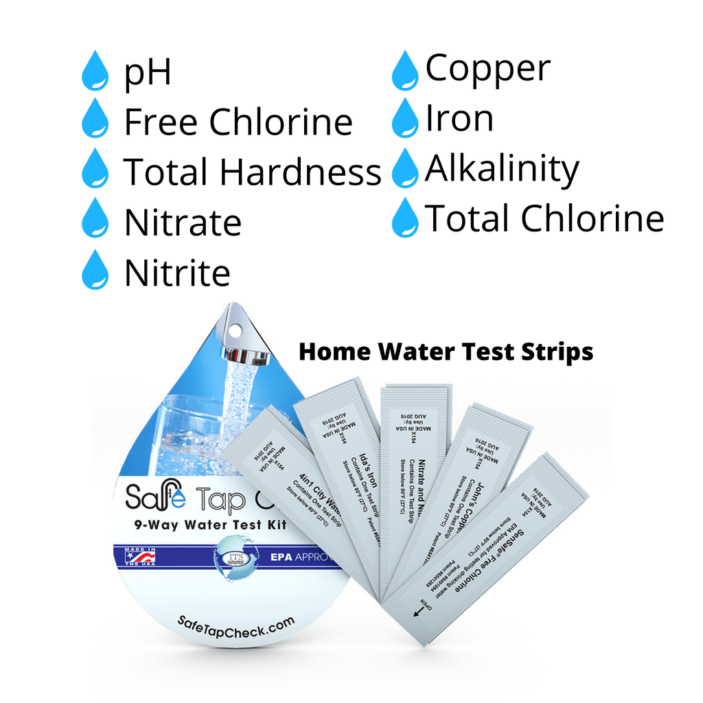 Safe Tap Check 9-Way Water Test Kit - Nano Clean Water Testing (Europe)